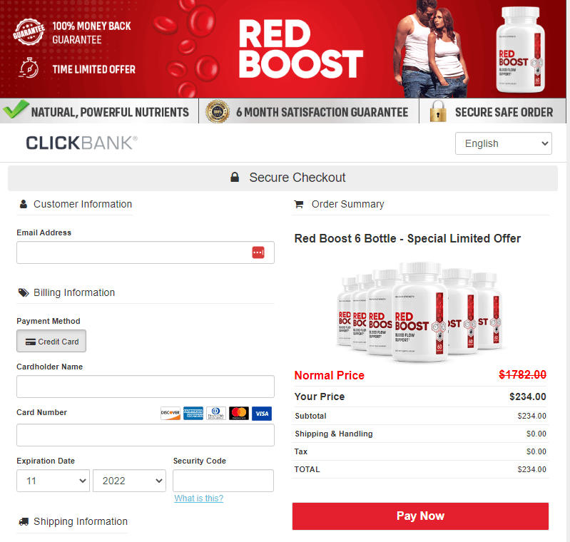 redboost secure your order